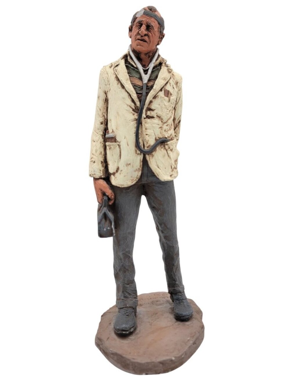 Michael Garman "The Doctor" Statue Male Figurine 12" Vintage Manitou Springs CO